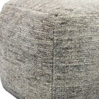 Grey Wool Cube Pouf Ottoman – 1 Person