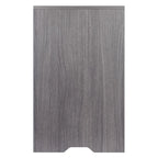 Grey Charcoal Wood Grain 2-Shelf Storage Cabinet with Drawer & Cut-Out Handles