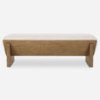 Uttermost 23806 Wedged 59  Wide Wood Framed Polyester Bench