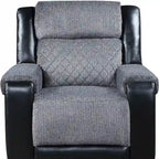 Black & Gray Faux Leather & Fabric Manual Glider Recliner – 1 Person
