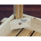 Bamboo Corner Shower Bench with Storage Shelf – Natural / Caramel – 1 Person