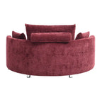 Beige Linen Foldable Floor Sofa Bed with 3 Pillows & Washable Cover – 1-2 Person
