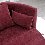 Beige Linen Foldable Floor Sofa Bed with 3 Pillows & Washable Cover – 1-2 Person