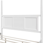 White King Size Four-Poster Bed with 75-Inch Posts – 2 Person