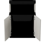 Black & White Full Size Wall Murphy Bed with Fold-Down Desk & Storage Shelves – 1 Person