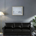 82.68  3-Seater Sofa PU Leather Sofa with Storage, Solid Wood And Metal Frame, 6-Leg Support, Under-Seat Storage Boxes