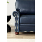 Navy Blue / Burgundy / Black / Grey Velvet Chesterfield Sofa with Button Tufting & Gold Trim – 3 Person