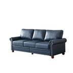 Navy Blue / Burgundy / Black / Grey Velvet Chesterfield Sofa with Button Tufting & Gold Trim – 3 Person