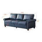 Navy Blue / Burgundy / Black / Grey Velvet Chesterfield Sofa with Button Tufting & Gold Trim – 3 Person