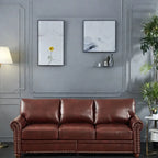 Navy Blue / Burgundy / Black / Grey Velvet Chesterfield Sofa with Button Tufting & Gold Trim – 3 Person