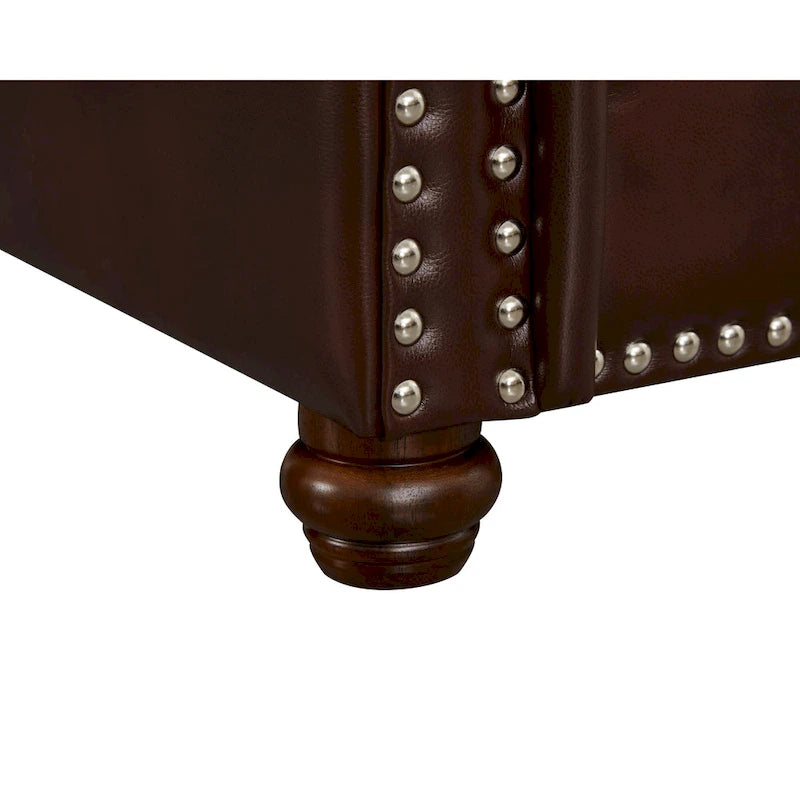 Navy Blue / Burgundy / Black / Grey Velvet Chesterfield Sofa with Button Tufting & Gold Trim – 3 Person