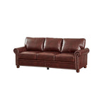 Navy Blue / Burgundy / Black / Grey Velvet Chesterfield Sofa with Button Tufting & Gold Trim – 3 Person