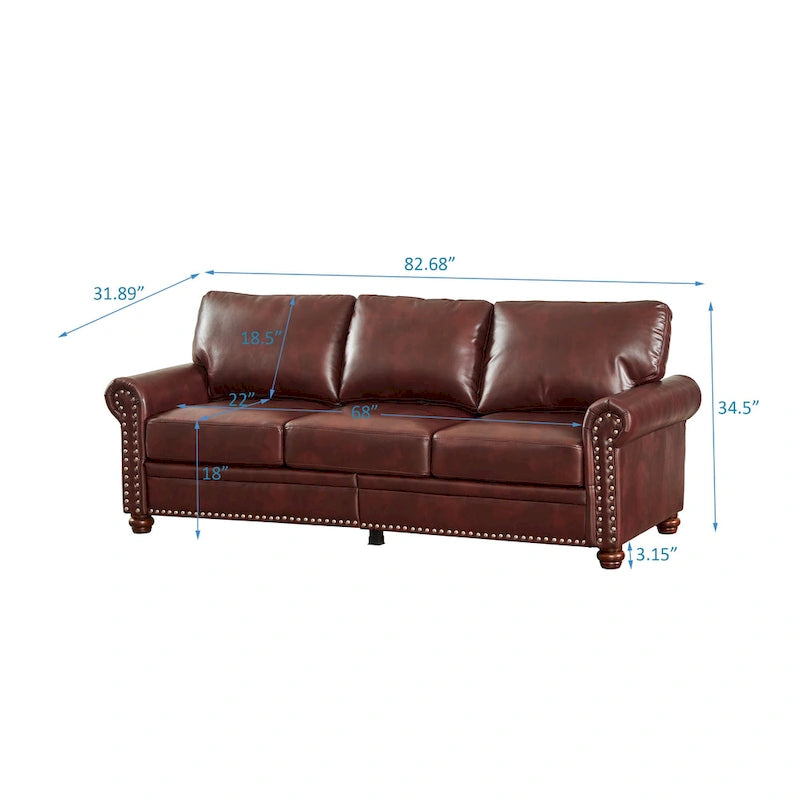 Navy Blue / Burgundy / Black / Grey Velvet Chesterfield Sofa with Button Tufting & Gold Trim – 3 Person