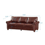 Navy Blue / Burgundy / Black / Grey Velvet Chesterfield Sofa with Button Tufting & Gold Trim – 3 Person