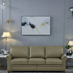 Navy Blue / Burgundy / Black / Grey Velvet Chesterfield Sofa with Button Tufting & Gold Trim – 3 Person