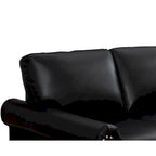 Navy Blue / Burgundy / Black / Grey Velvet Chesterfield Sofa with Button Tufting & Gold Trim – 3 Person