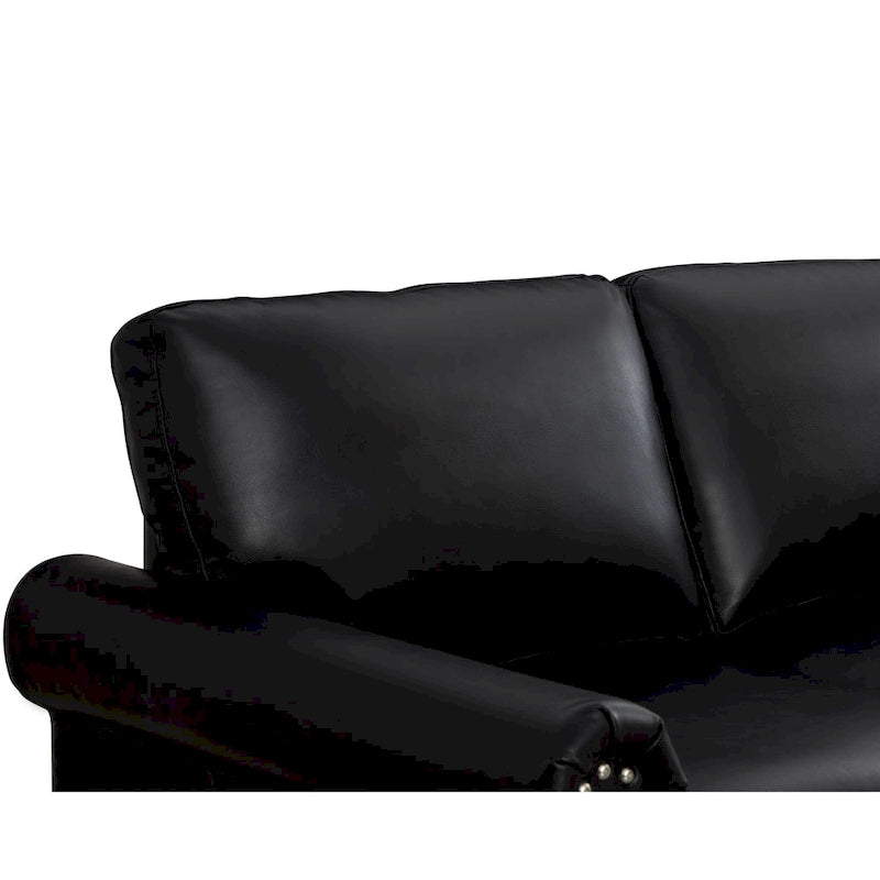 Navy Blue / Burgundy / Black / Grey Velvet Chesterfield Sofa with Button Tufting & Gold Trim – 3 Person