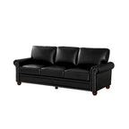 Navy Blue / Burgundy / Black / Grey Velvet Chesterfield Sofa with Button Tufting & Gold Trim – 3 Person