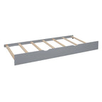 Gray Full Size Pine Wood House Bed with Trundle & Back Shelves – 1-2 Person