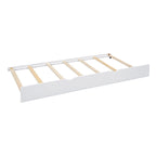 Gray / White Pinewood House-Shaped Kids Bed with Trundle & 3 Back Shelves – Twin / Full – 1 Person