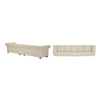 Fabric Button-Tufted Modular Chesterfield Sofa – 4 / 5 / 6 Seat