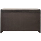 Espresso / Navy / White Acacia Wood Storage Bench with Cushion, 2 Drawers & Removable Basket – 2 Person