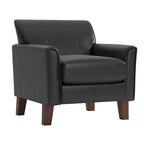 Modern Flared-Arm Accent Chair – Grey / Charcoal / White / Dark Brown – 1 Person