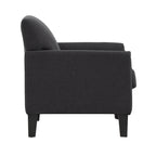 Modern Flared-Arm Accent Chair – Grey / Charcoal / White / Dark Brown – 1 Person