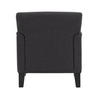 Modern Flared-Arm Accent Chair – Grey / Charcoal / White / Dark Brown – 1 Person