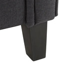 Modern Flared-Arm Accent Chair – Grey / Charcoal / White / Dark Brown – 1 Person