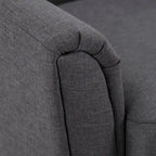 Modern Flared-Arm Accent Chair – Grey / Charcoal / White / Dark Brown – 1 Person