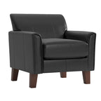 Modern Flared-Arm Accent Chair – Grey / Charcoal / White / Dark Brown – 1 Person
