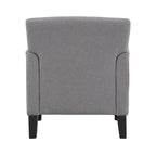 Modern Flared-Arm Accent Chair – Grey / Charcoal / White / Dark Brown – 1 Person