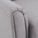 Modern Flared-Arm Accent Chair – Grey / Charcoal / White / Dark Brown – 1 Person