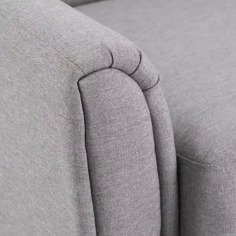Modern Flared-Arm Accent Chair – Grey / Charcoal / White / Dark Brown – 1 Person