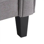 Modern Flared-Arm Accent Chair – Grey / Charcoal / White / Dark Brown – 1 Person