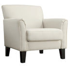 Modern Flared-Arm Accent Chair – Grey / Charcoal / White / Dark Brown – 1 Person