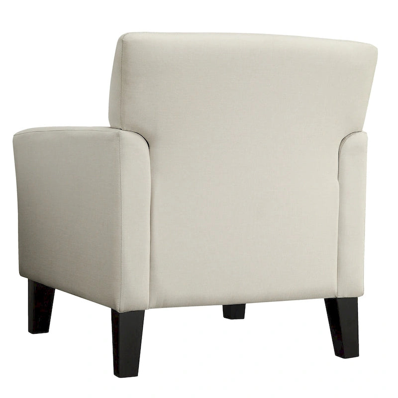 Modern Flared-Arm Accent Chair – Grey / Charcoal / White / Dark Brown – 1 Person