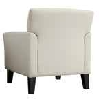 Modern Flared-Arm Accent Chair – Grey / Charcoal / White / Dark Brown – 1 Person