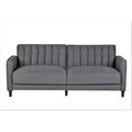 Dark Gray / Beige / Ocean Blue / Grey Velvet Tufted Sofa Bed with Wood Legs – 2-3 Person