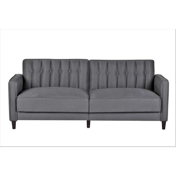 Dark Gray / Beige / Ocean Blue / Grey Velvet Tufted Sofa Bed with Wood Legs – 2-3 Person
