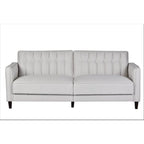 Dark Gray / Beige / Ocean Blue / Grey Velvet Tufted Sofa Bed with Wood Legs – 2-3 Person