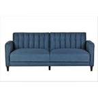 Dark Gray / Beige / Ocean Blue / Grey Velvet Tufted Sofa Bed with Wood Legs – 2-3 Person