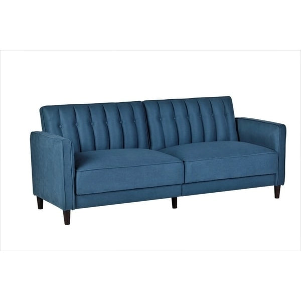 Dark Gray / Beige / Ocean Blue / Grey Velvet Tufted Sofa Bed with Wood Legs – 2-3 Person