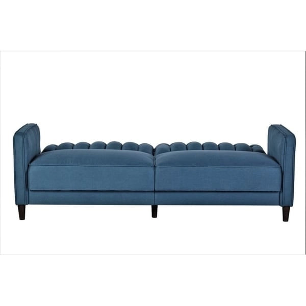 Dark Gray / Beige / Ocean Blue / Grey Velvet Tufted Sofa Bed with Wood Legs – 2-3 Person