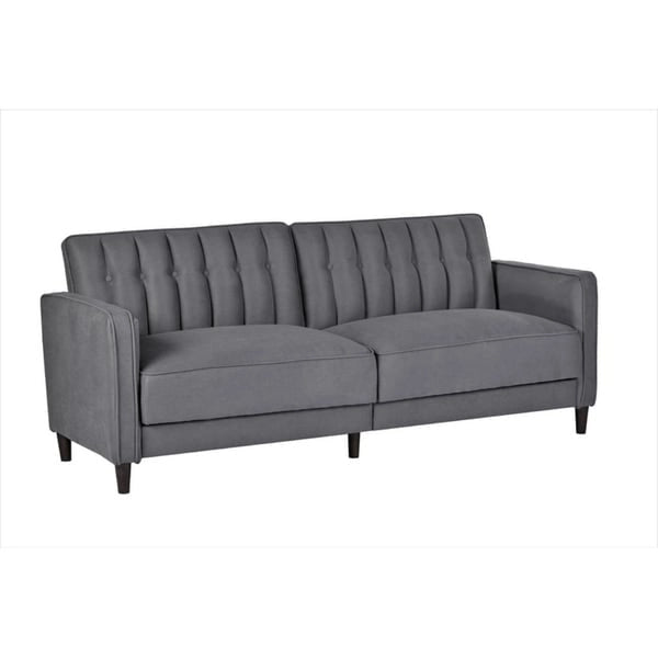 Dark Gray / Beige / Ocean Blue / Grey Velvet Tufted Sofa Bed with Wood Legs – 2-3 Person