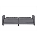 Dark Gray / Beige / Ocean Blue / Grey Velvet Tufted Sofa Bed with Wood Legs – 2-3 Person