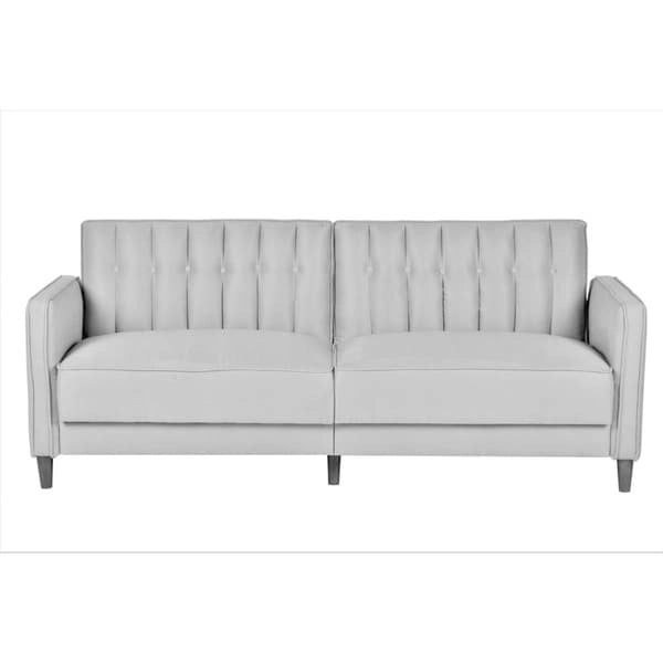Dark Gray / Beige / Ocean Blue / Grey Velvet Tufted Sofa Bed with Wood Legs – 2-3 Person