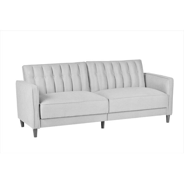 Dark Gray / Beige / Ocean Blue / Grey Velvet Tufted Sofa Bed with Wood Legs – 2-3 Person