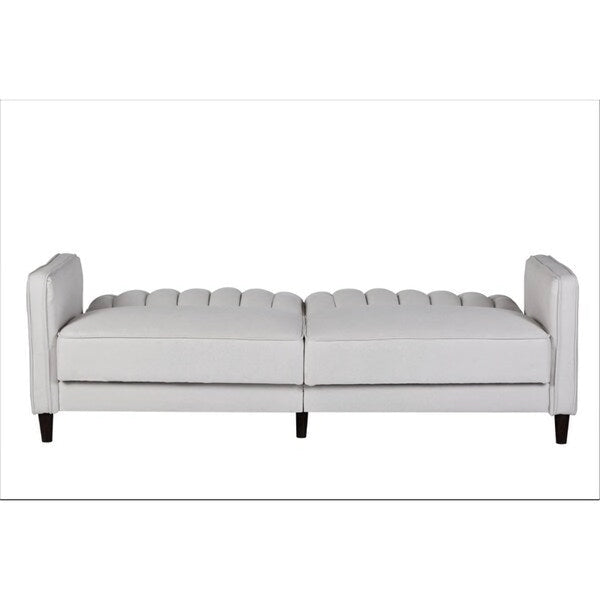 Dark Gray / Beige / Ocean Blue / Grey Velvet Tufted Sofa Bed with Wood Legs – 2-3 Person